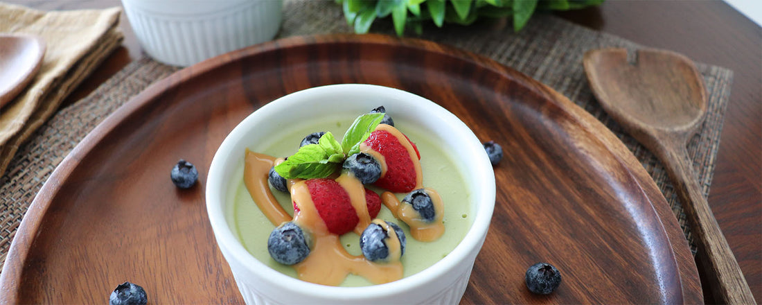 Gelatina de yogurt matcha lemonade