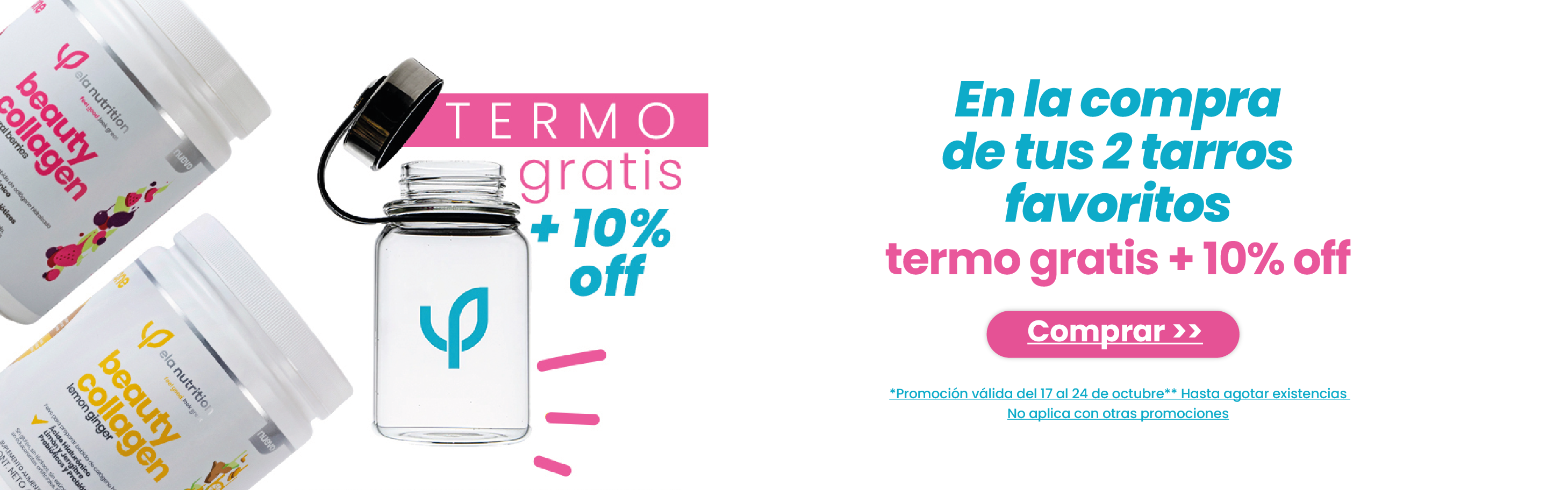 10% en tu ela pack favorito + termo gratis