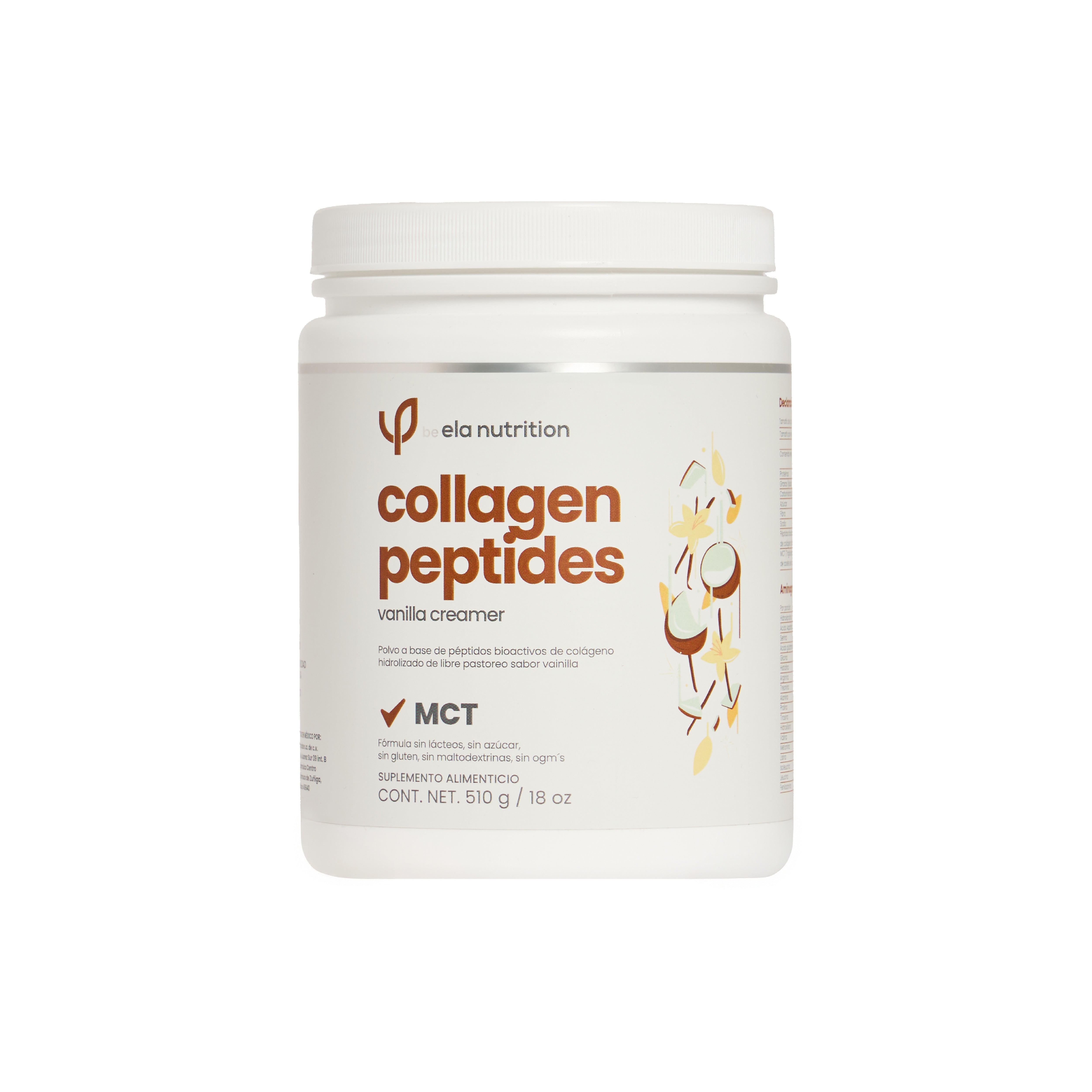 collagen peptides vanilla creamer péptidos bioactivos de colágeno hidrolizado