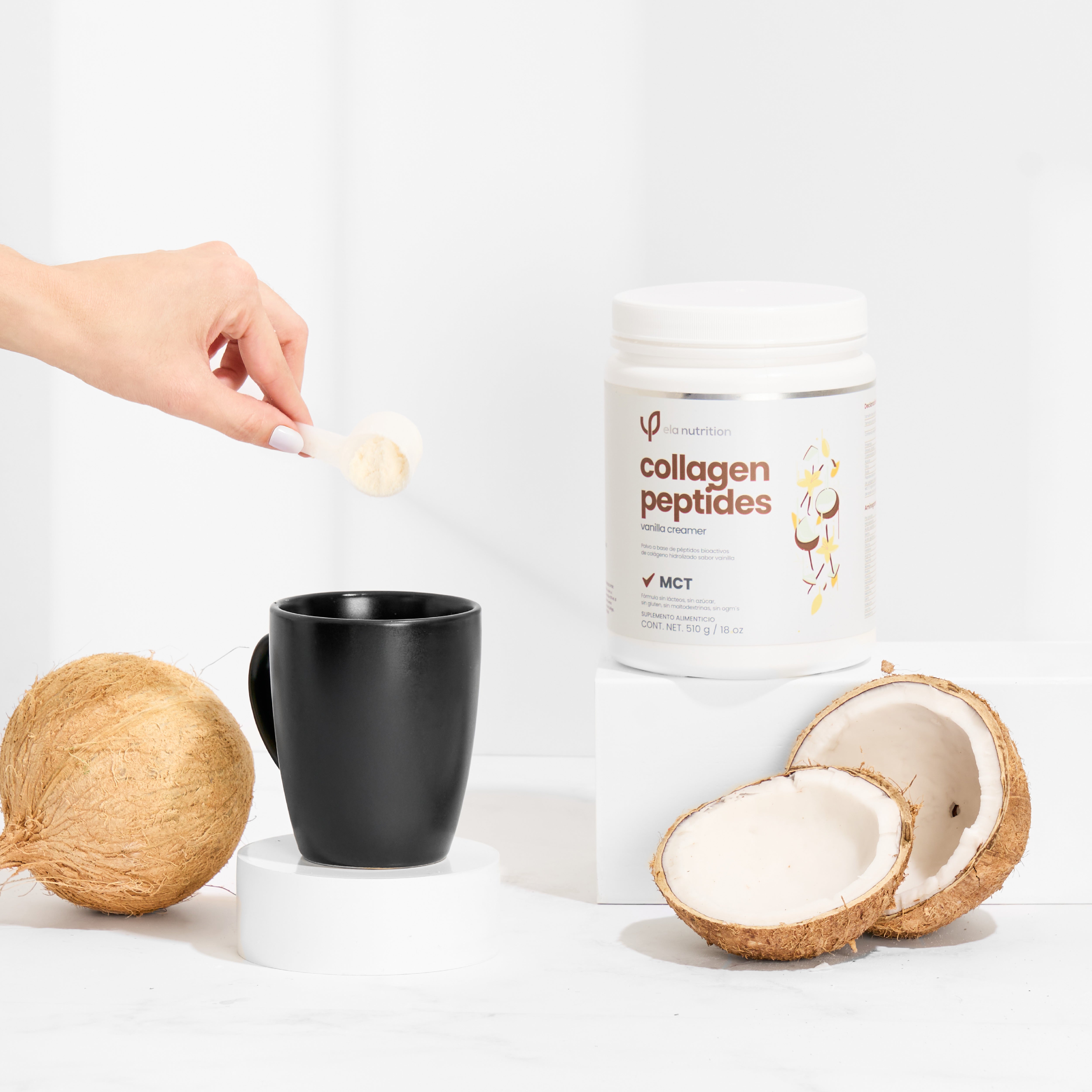 collagen peptides vanilla creamer péptidos bioactivos de colágeno hidrolizado