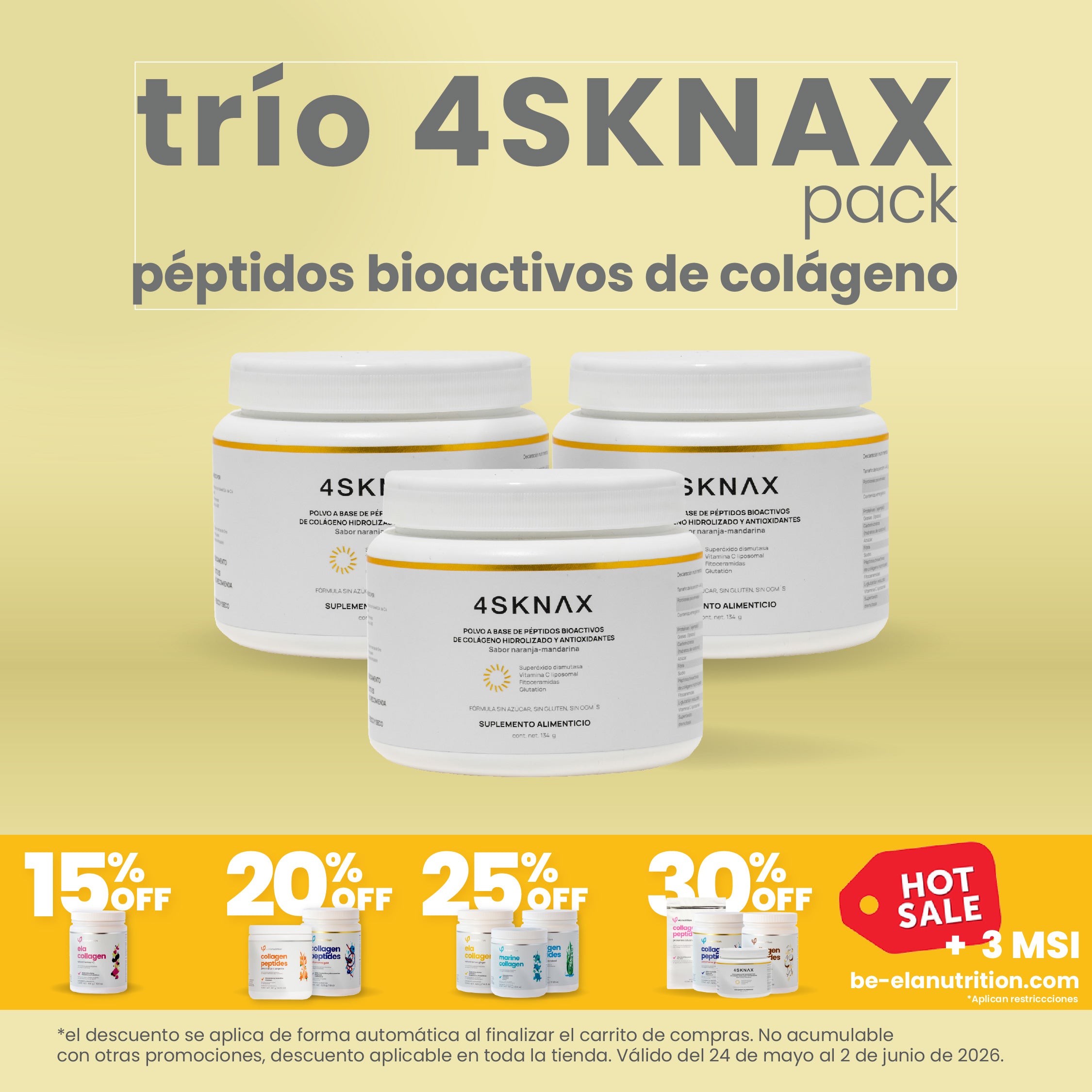 trio pack de 4sknax